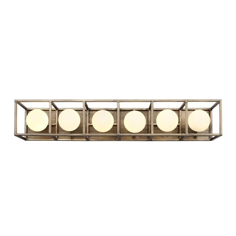 Varaluz Plaza 6-light Havana Gold and Carbon Bath Light