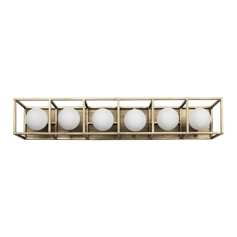Varaluz Plaza 6-light Havana Gold and Carbon Bath Light