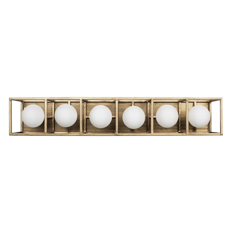 Varaluz Plaza 6-light Havana Gold and Carbon Bath Light