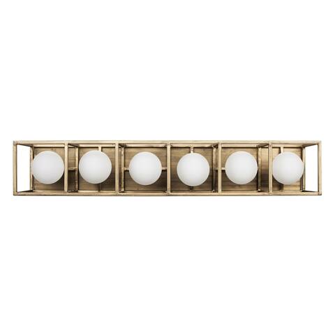 Varaluz Plaza 6-light Havana Gold and Carbon Bath Light