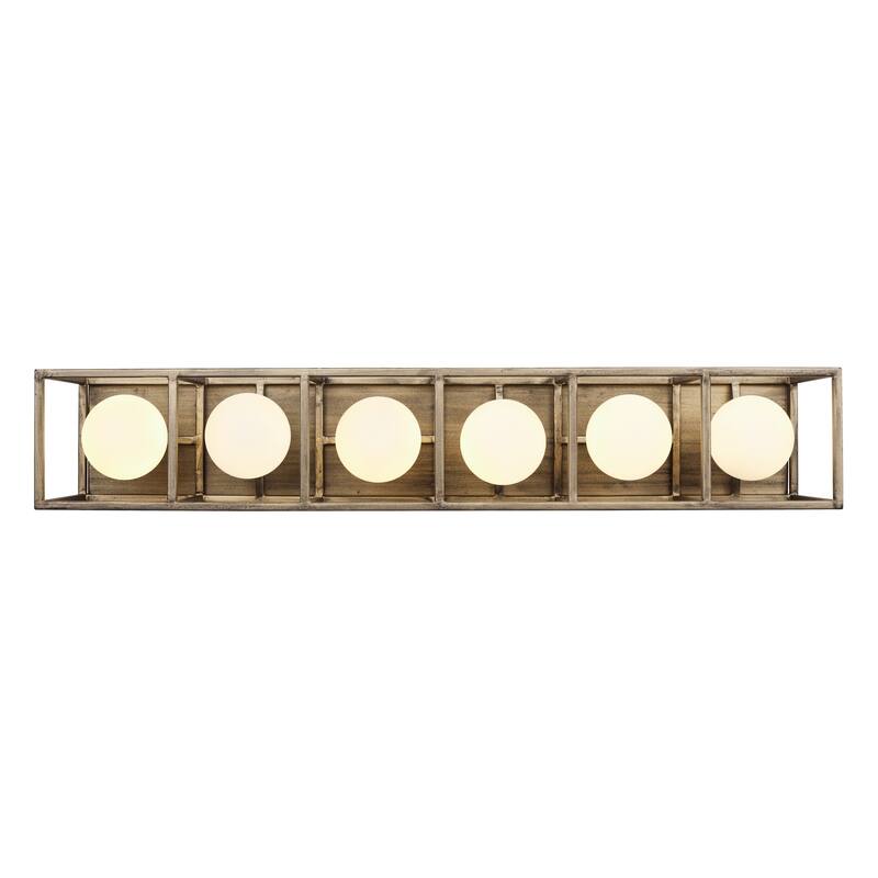Varaluz Plaza 6-light Havana Gold and Carbon Bath Light