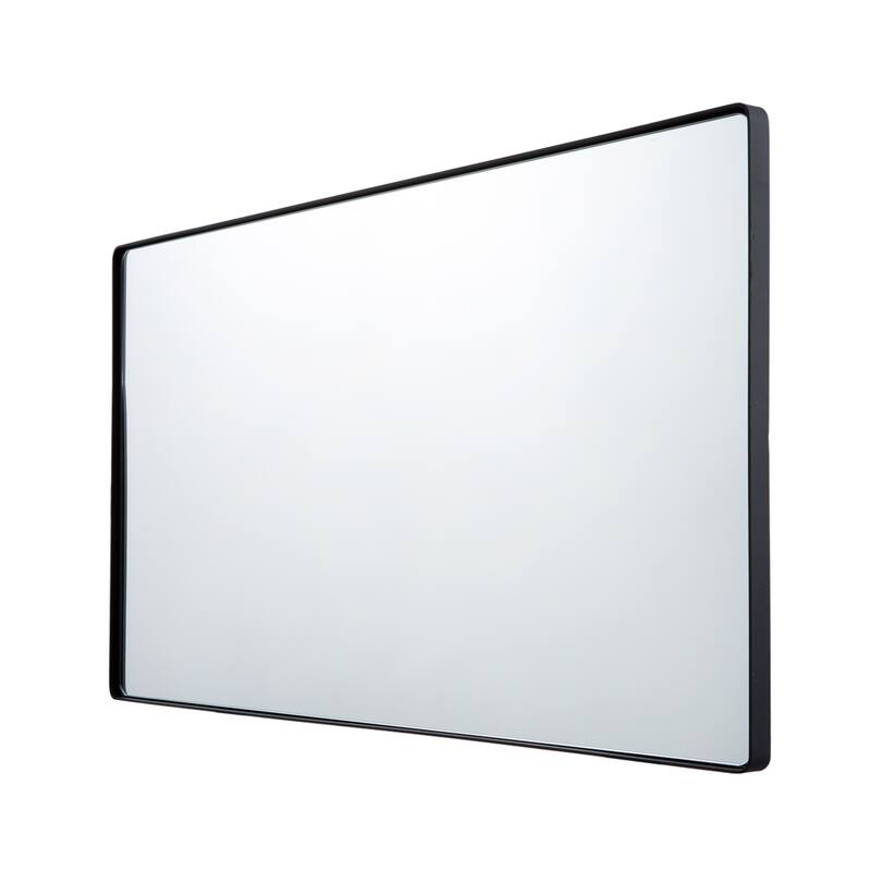 Kye Black Rounded Rectangular Wall Mirror