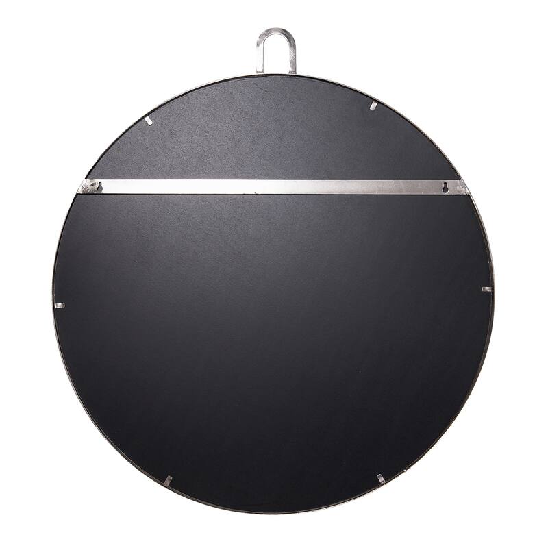 Carson Carrington Sagbraten 30-inch Polished Nickel Round Accent Mirror - Polished Nickel