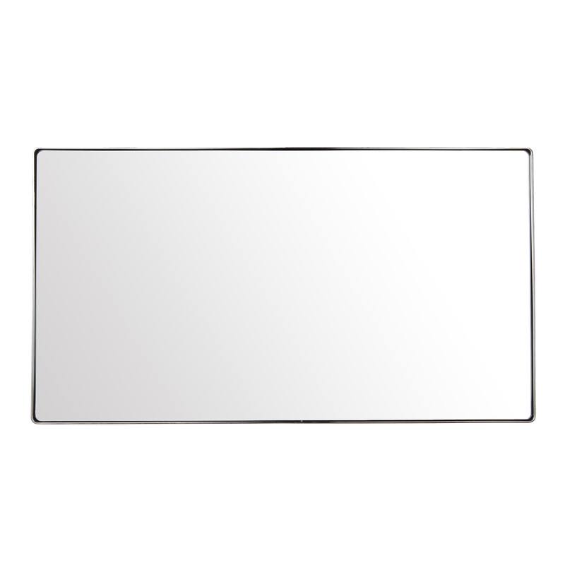 Kye Polished Nickel Rounded Rectangular Wall Mirror - Polished Nickel