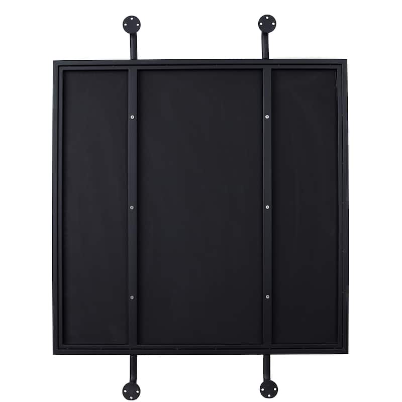Tycho Black Pipe Mounted Wall Mirror