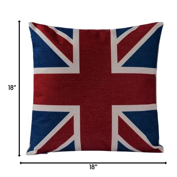 Shop Union Jack Square Throw Pillow Case Only Free Shipping On