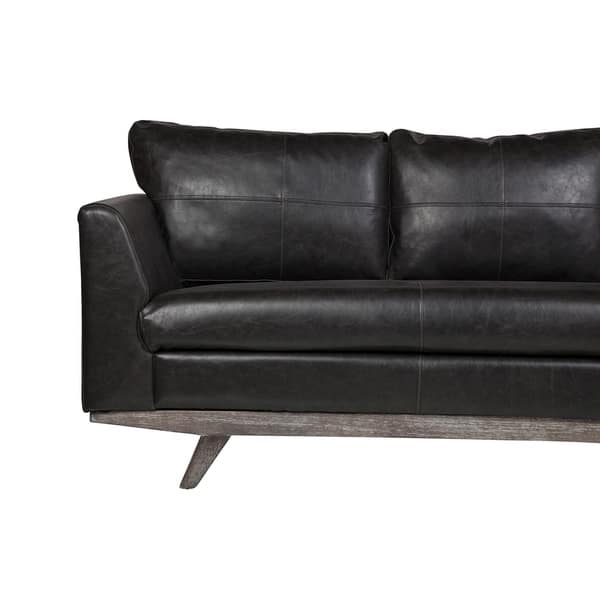 Rebel 3 Seater Leather Sofa In Distressed Biker Black Rebel 3 Seater Leather Sofa In