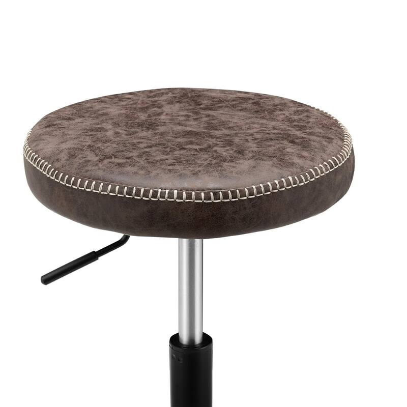 Eaton Faux Leather Gaslift Swivel Bar Stool