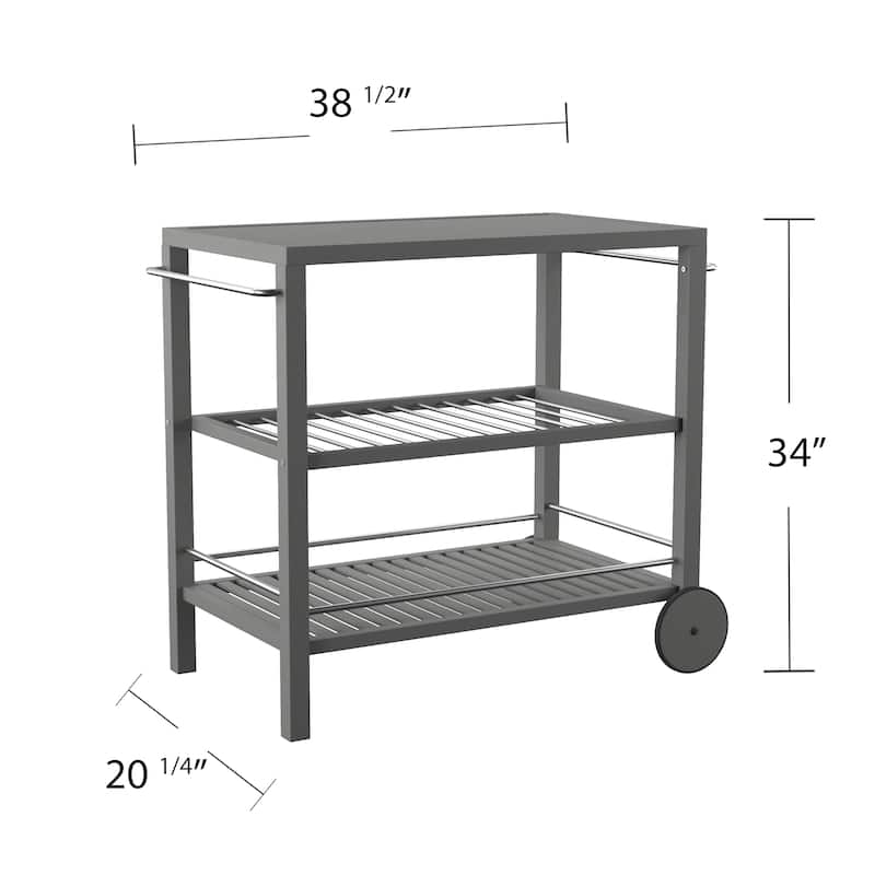 SEI Furniture Benji Outdoor Wood Bar Cart