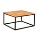 Havenside Home Brosnan Contemporary Black/ Natural Wood Outdoor Coffee Table - Thumbnail 2