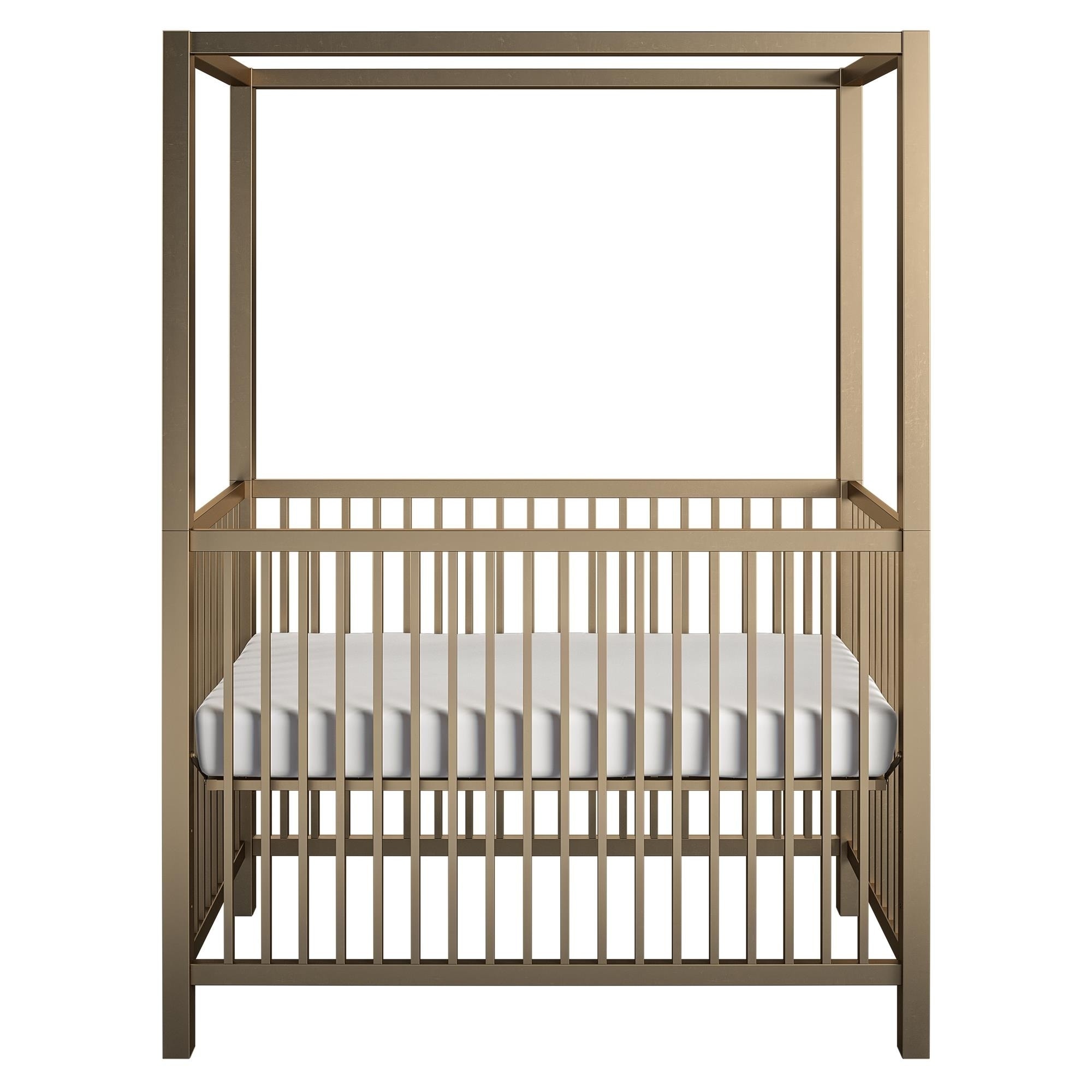 Little Seeds Monarch Hill Haven Gold Metal Canopy Crib Bed Bath