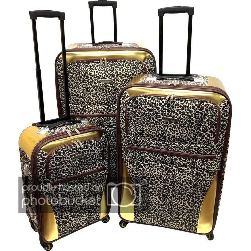 small leopard print suitcase