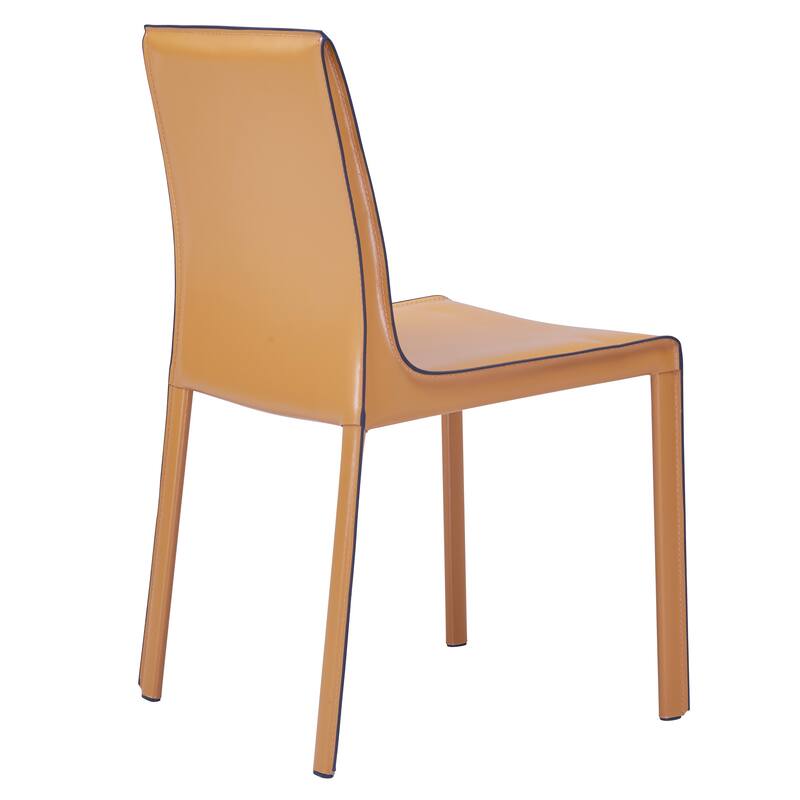 Gervin Recycled Leather Chair,Set of 2