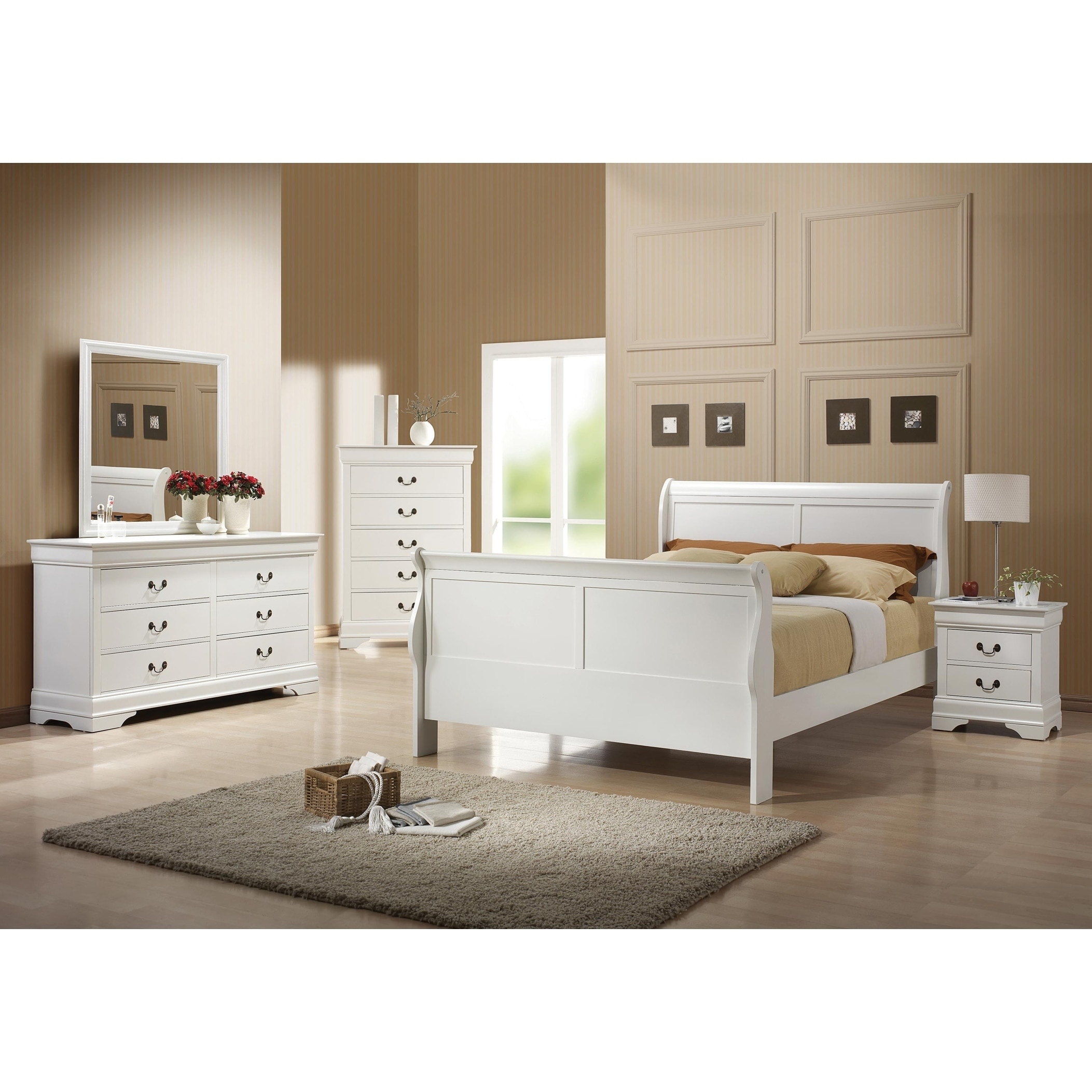 Shop Barrow Traditional White 5 Piece Bedroom Set Overstock 27591304