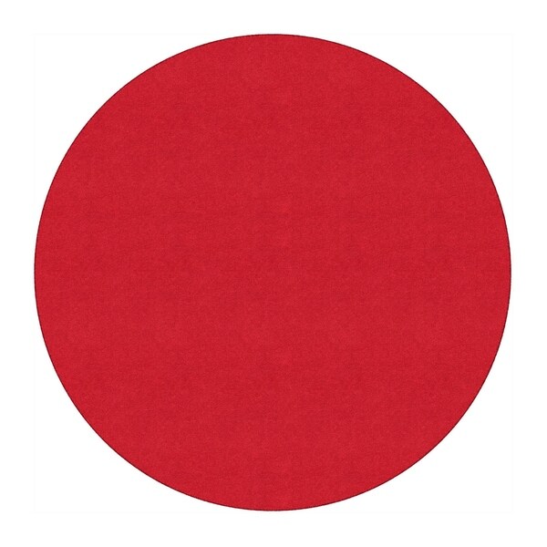 Flagship Carpet 6' Round Amerisoft School Classroom Rug - Rowdy Red - 6' Round