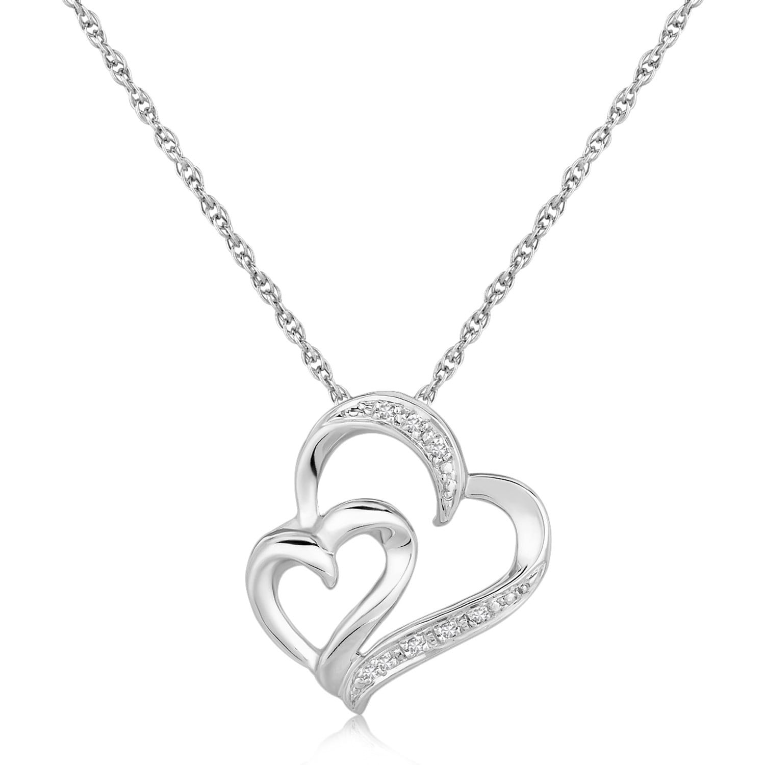 Sterling Silver Polished Fancy Swirl Heart Pendant