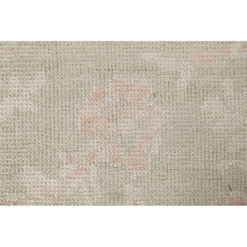 Oushak All-Over Floral Handmade Wool Turkish Oriental Area Rug - 10'8" x 9'1"
