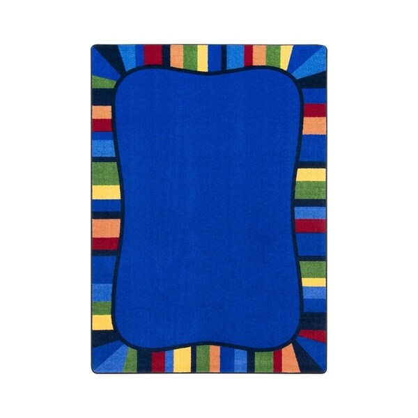 Joy Carpets Colorful Accents Nylon School Classroom Rectangular Rug, Rainbow - 10'9" x 13'2" - 10'9" x 13'2"