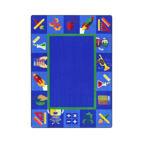 Joy Carpets Full Steam Ahead Nylon School Classroom Rectangular Rug ...