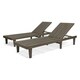 Nadine Outdoor Adjustable Wood Chaise Lounge (Set of 2) by Christopher Knight Home - Thumbnail 5