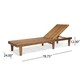 Nadine Outdoor Adjustable Wood Chaise Lounge (Set of 2) by Christopher Knight Home - Thumbnail 7