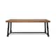 Carlisle Outdoor Wooden Dining Table by Christopher Knight Home - 79.00" L x 36.00" W x 30.00" H - Teak with Rustic Metal Finish