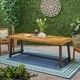 preview thumbnail 1 of 21, Carlisle Outdoor Wooden Dining Table by Christopher Knight Home - 79.00" L x 36.00" W x 30.00" H