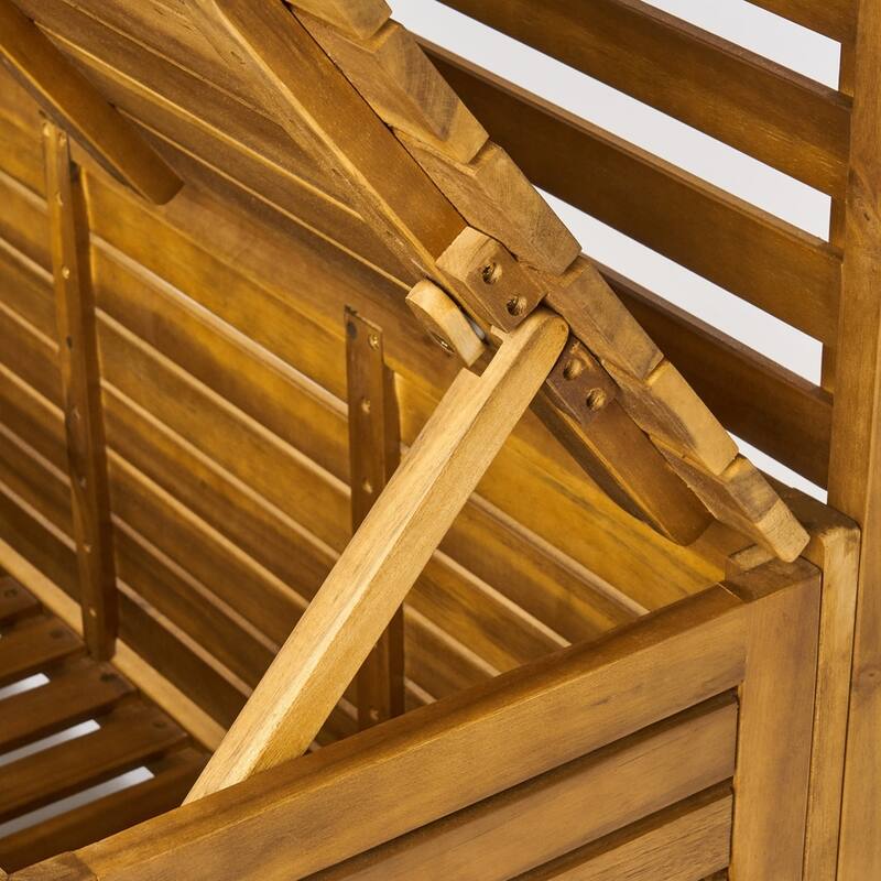 Sylmar Indoor/Outdoor Acacia Wood Hall Tree with Storage Bench and Hooks by Christopher Knight Home