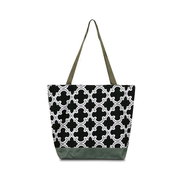 Shop Zodaca Large All Purpose Lightweight Handbag Shopping Travel Tote Carry Shoulder Zipper Bag ...