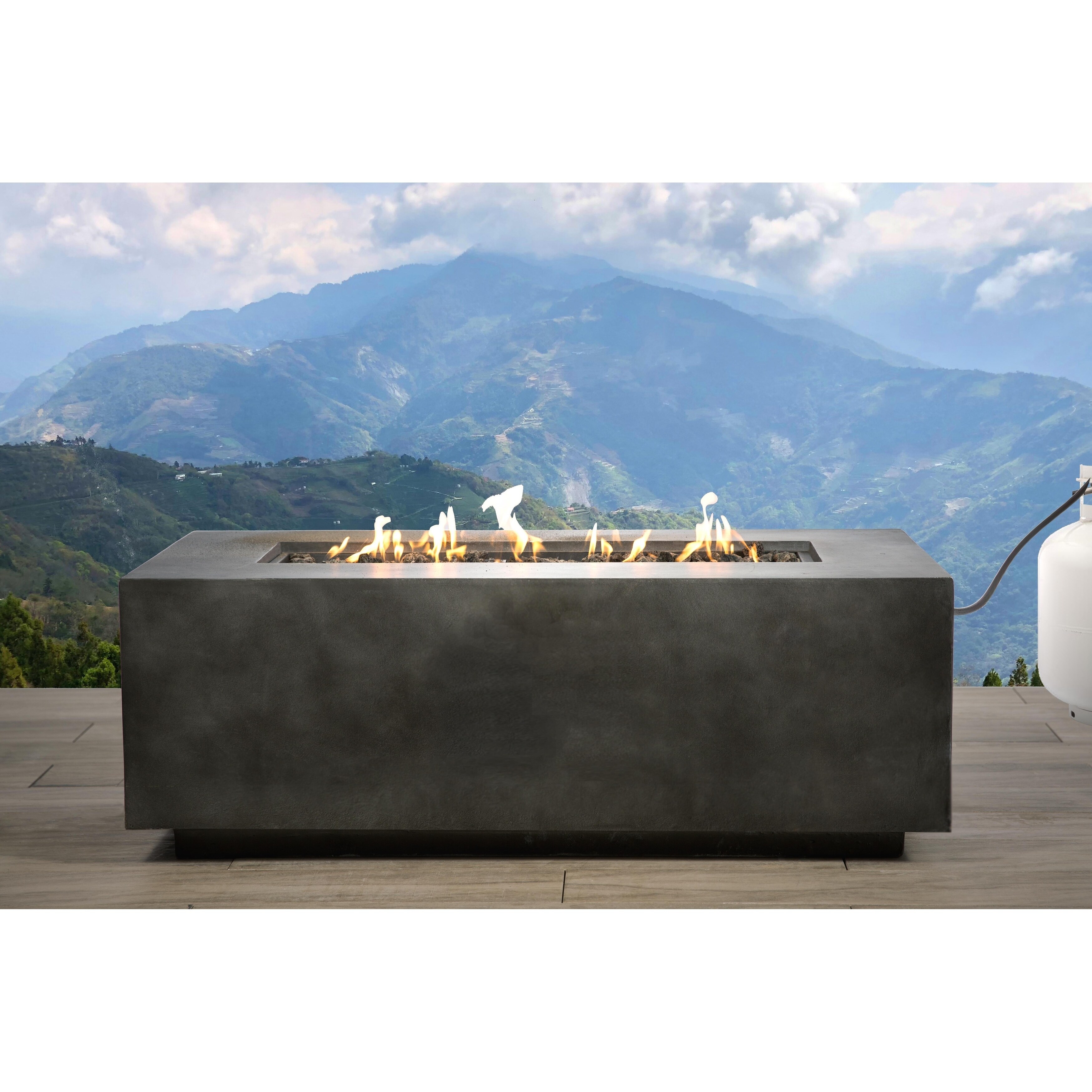 Shop Concrete Propane Gas Fire Pit Table Overstock 27595099