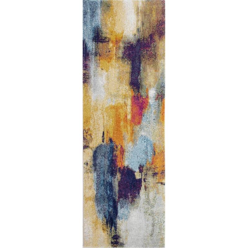 Bashian Neve Modern Abstract Watercolor Area Rug