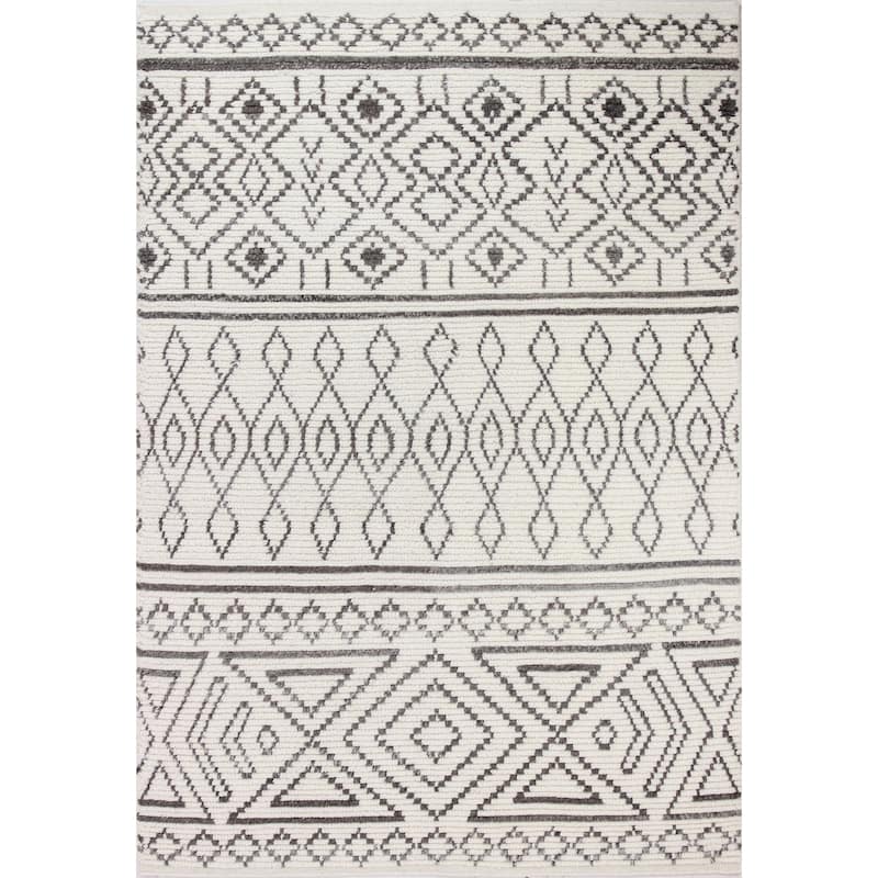 Bashian Hand Knotted Jewel Ivory Rug - Bed Bath & Beyond - 27595176