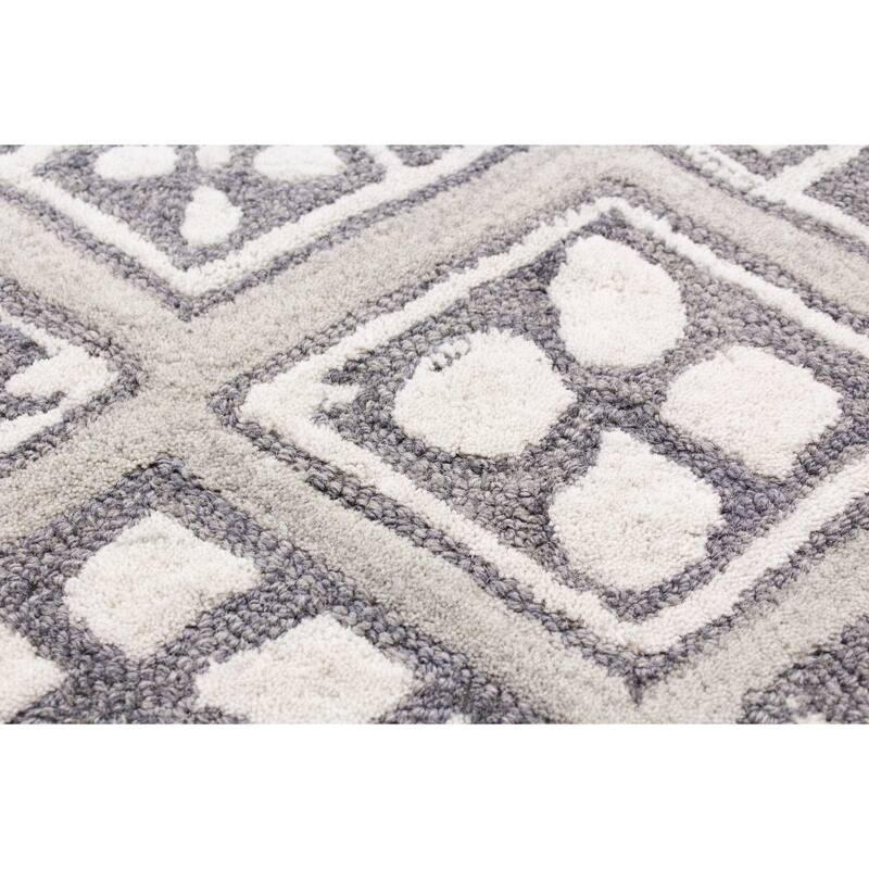Bashian Hand Tufted Esmeralda Grey Rug