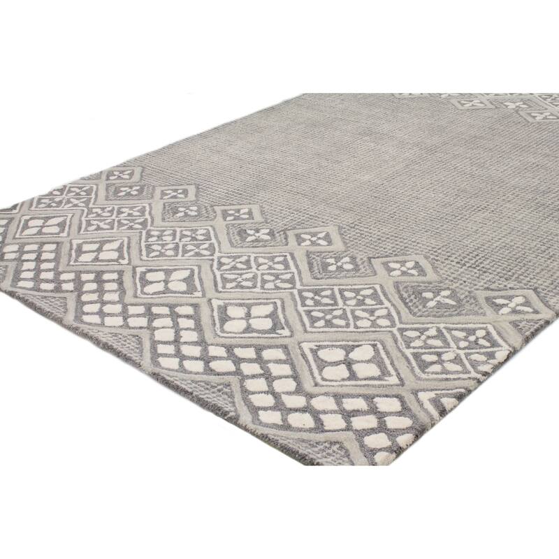 Bashian Hand Tufted Esmeralda Grey Rug