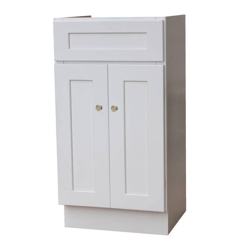 18x16 White Shaker Bathroom Vanity