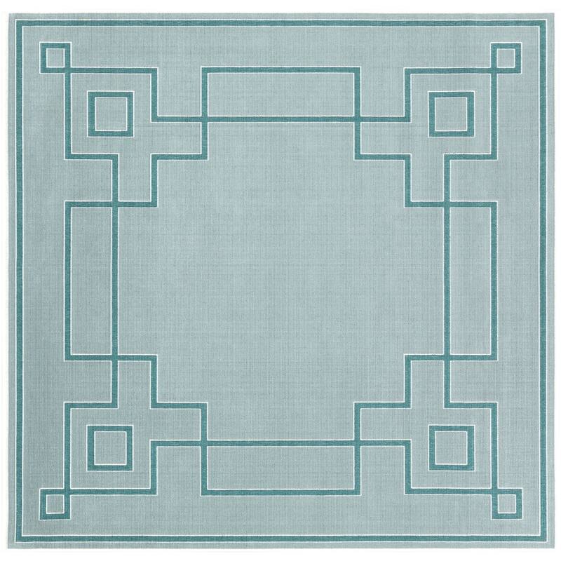 Livabliss Odette Greek Key Border Indoor/ Outdoor Area Rug