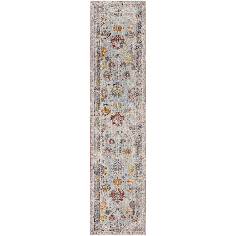 Artistic Weavers Amilia Distressed Traditional Grey Area Rug - 2' 7" x 10' 3" - Grey