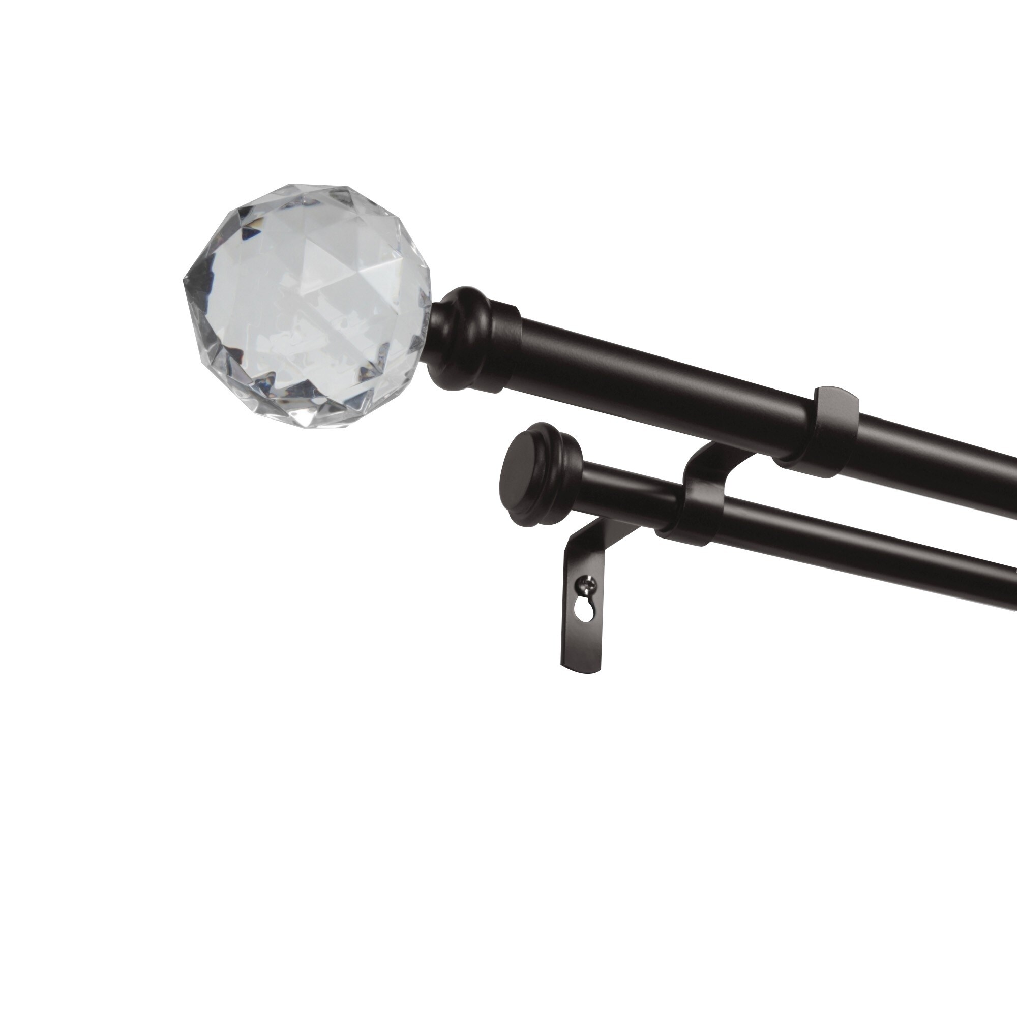 Shop Silver Orchid Semon Double Curtain Rod And Finial Set On