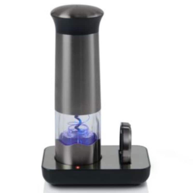 Wine Enthusiast Electric Blue Automatic Wine Opener With Foil Cutter
