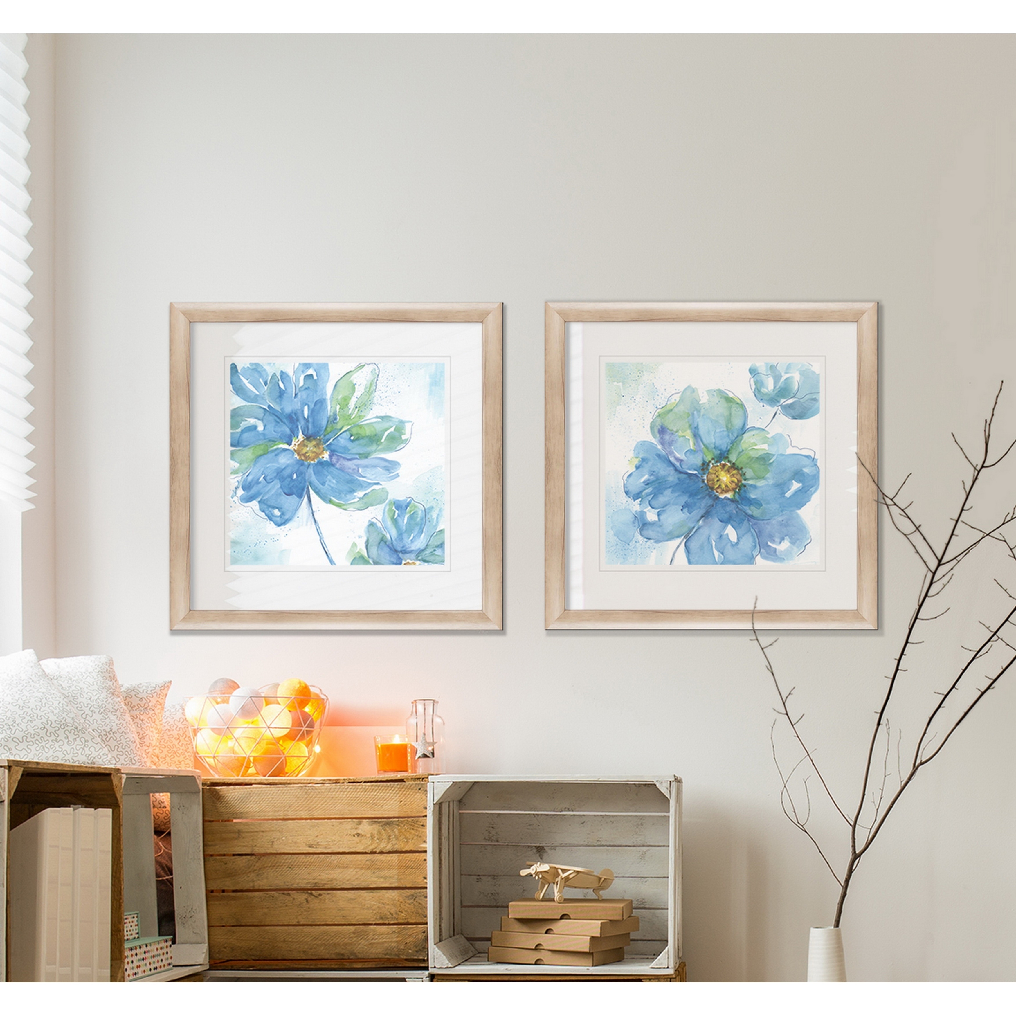 'Rendered in Blue I' Framed Wall Art (Set of 2) Small eBay