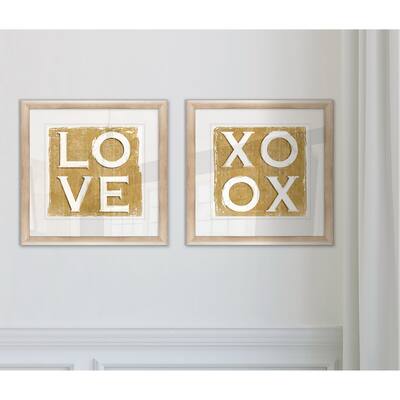 Wexford Home 'Love' 2-piece Glicee Print Framed Set