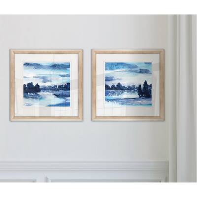 Wexford Home 'Indigo Land I' Framed Giclee Print Set