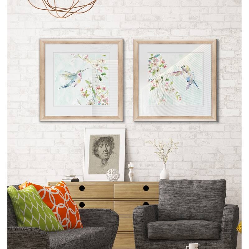 'Hummingbird III' Framed Giclee Print Set