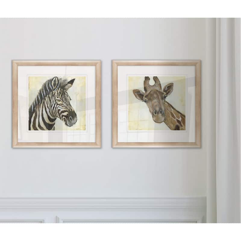 'Patterned Zebra' Framed Art Set