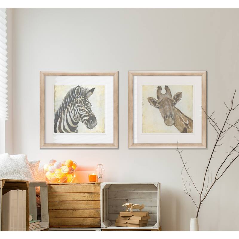 'Patterned Zebra' Framed Art Set