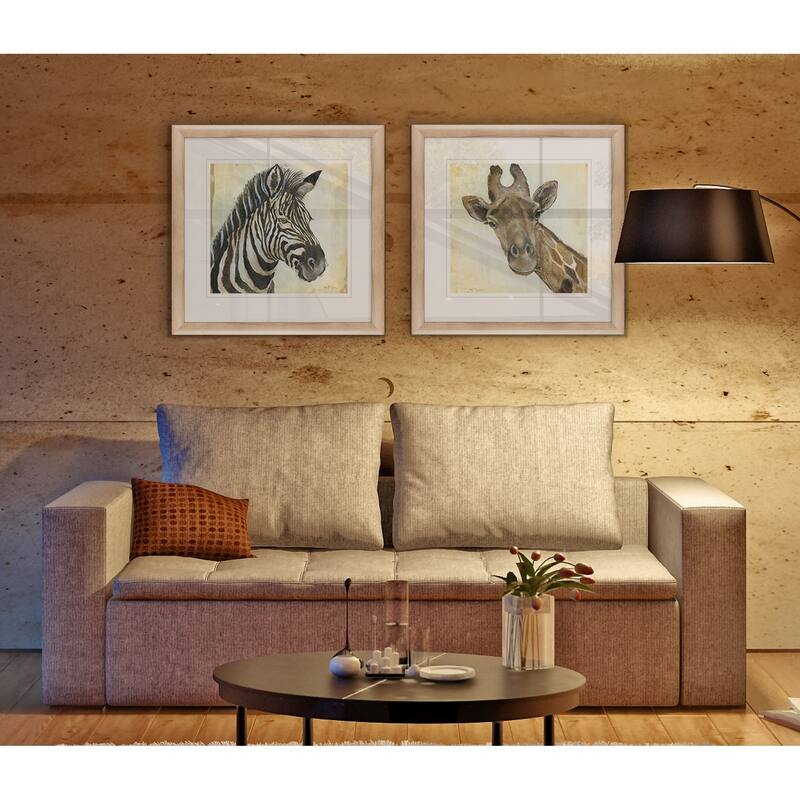 'Patterned Zebra' Framed Art Set