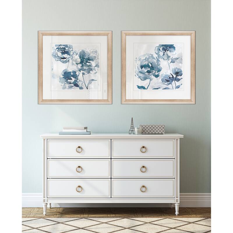 Wexford Home 'Indigo Garden I' Framed Wall Art Set