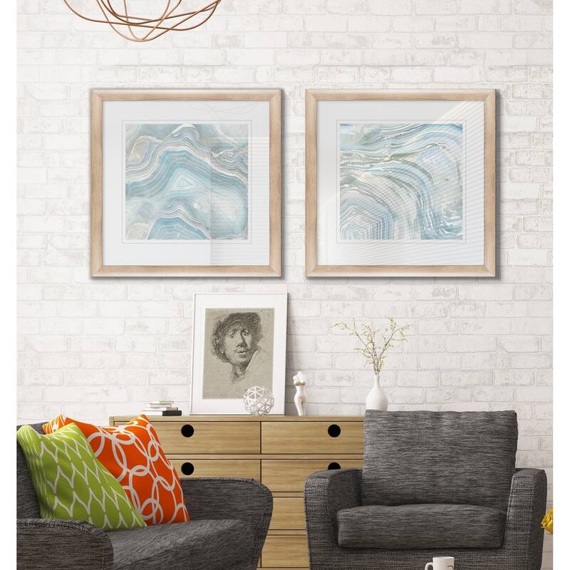 'Agate in Blue I' Framed Art Set
