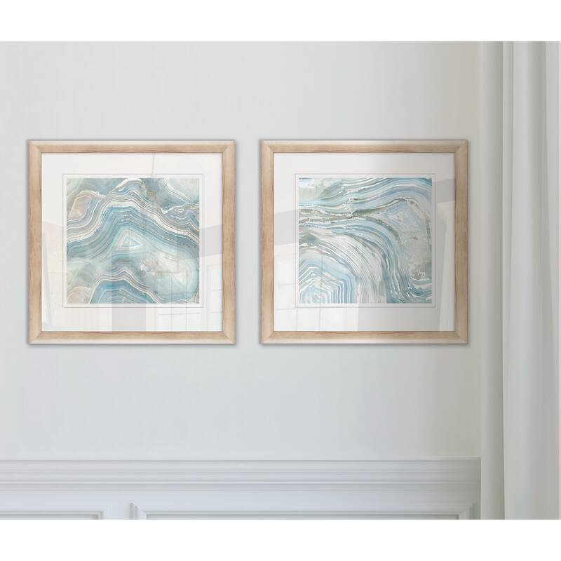 'Agate in Blue I' Framed Art Set