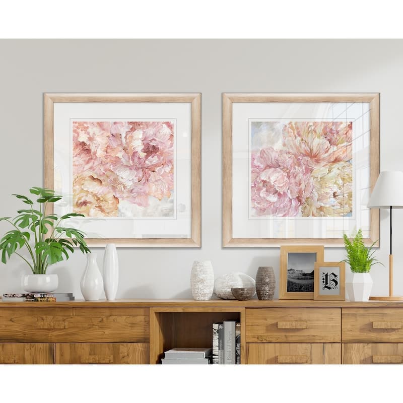 Contemporary Peonies I -Framed Set